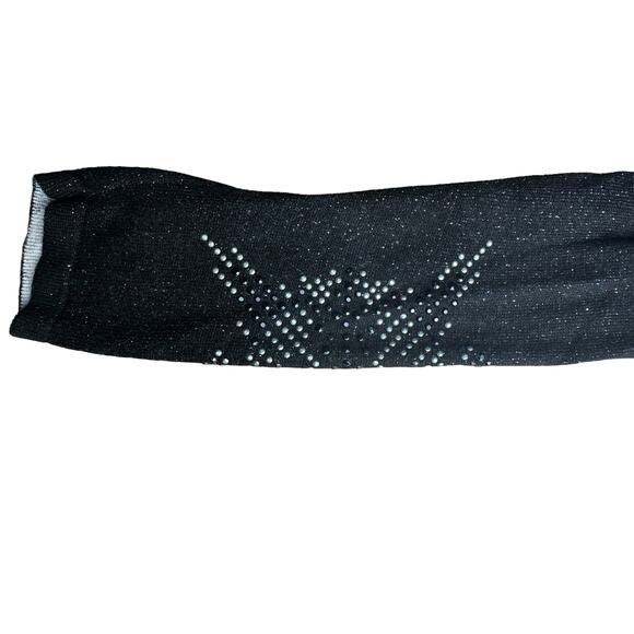 Desigual Baku Sweater Black & White Silver Assymetrical Zip Size Large - Picture 10 of 13